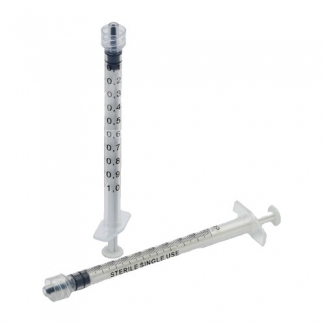 1ml Syringe without needle, single-use, concentric Luer Lock (Pack of 100pcs)