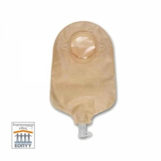 Urostomy bag closed with non-return valve and system two-pieces translucent beige and opening 57mm (30pcs)