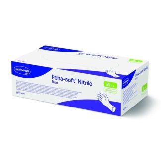 Nitrile examination Powderfree gloves Peha-soft Hartmann, light blue, all sizes (150pcs)