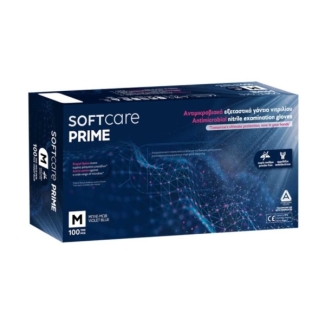 Antimicrobial nitrile examination gloves powderfree Softcare prime Violet Blue, all sizes (100pcs)