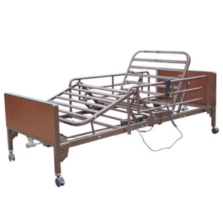 Electric 3-functions bed with rails & wheels
