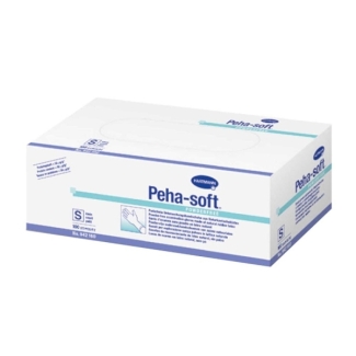 Latex examination Powderfree gloves Hartmann Peha Soft, white colour, Sizes XS to XL (Box of 100)