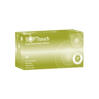 Γάντια Latex Λευκά Με Πούδρα Soft Care Natural (100άδα)