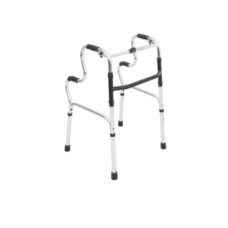Foldable walker with 2-level handles