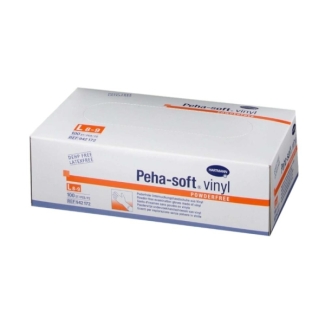 Vinyl examination Powderfree gloves Peha Soft Hartmann, transparent colour, all sizes (100pcs)