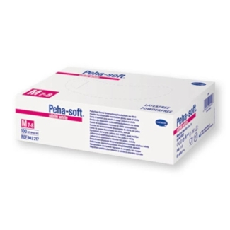 Nitrile examination Powderfree white gloves Peha-soft Hartmann, all sizes (100pcs)