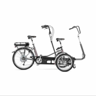 Tricycle Huka Tadem Copilot 3 / 24 for 1 adult and 1 child from 4 years with display and 8 gears, all colours and sizes