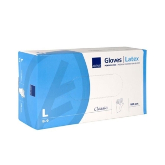 Γάντια Latex Μπλε Χωρίς Πούδρα Abena Δανίας 7,2gr (100άδα)