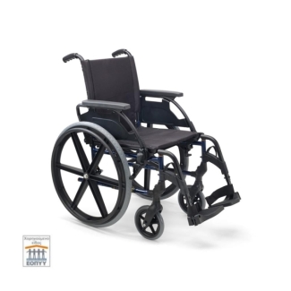 Breezy Premium Folding Wheelchair with large back wheels