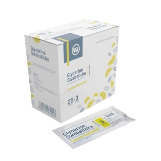 Glycerine swabsticks with lemon flavour for dry mouth (3pcs)