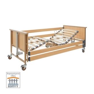 Electric 3-functions bed with rails & wheels New Dali Standard