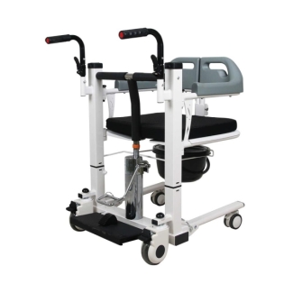 Lift chair with wheels and footrests black color ESTIA II