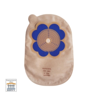 Closed bag 2 pcs ostomate beige large filter 57mm protea vital (Box of 15 pcs)