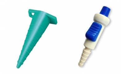 Foley catheter valves and caps