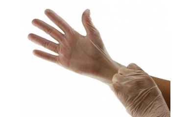 Vinyl examination gloves
